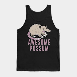 Awesome Possum Funny Design Trash Lover Tank Top